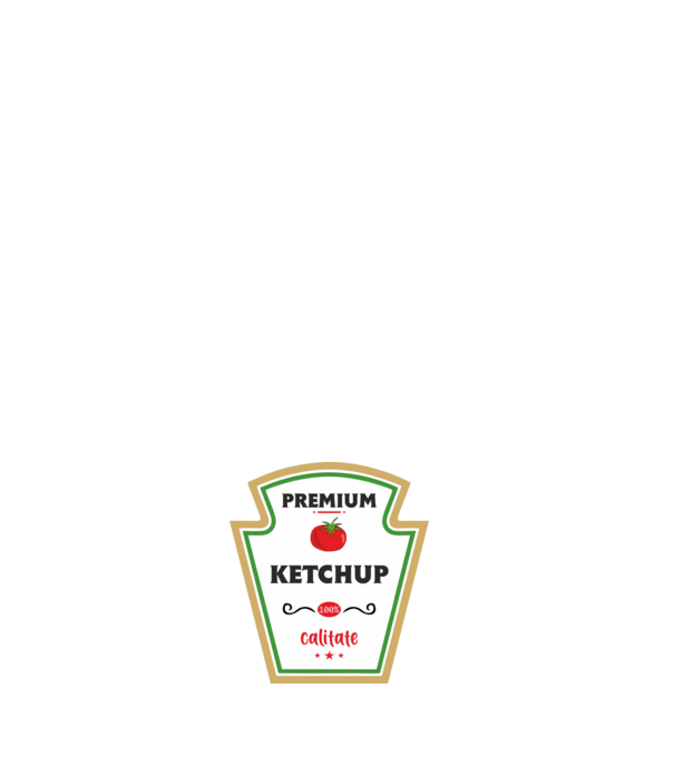 ketchup premium - calitate model negru pe tricou