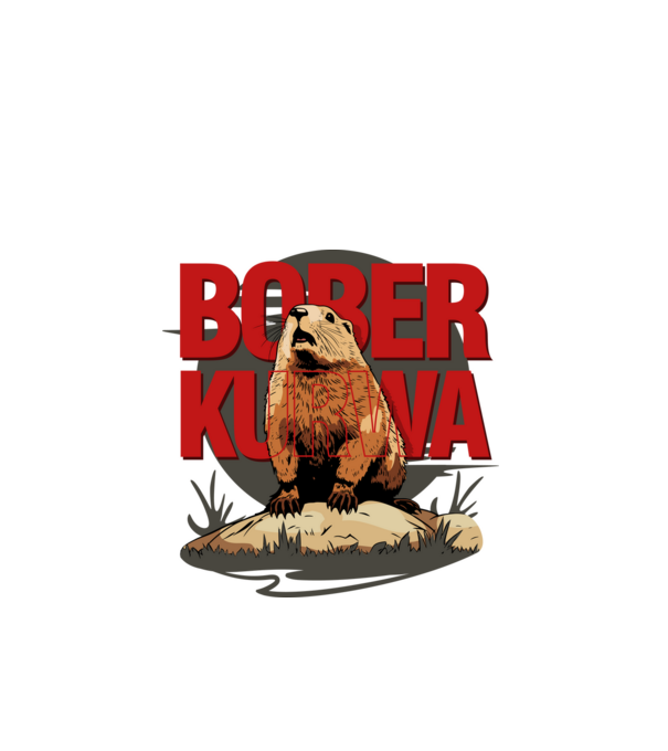 BOBER model negru pe tricou