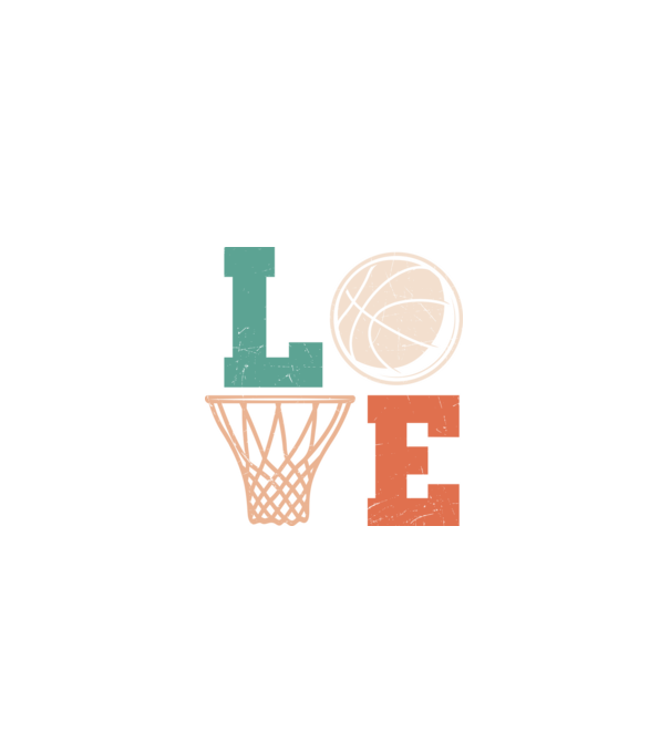 LOVE basketball model negru pe tricou