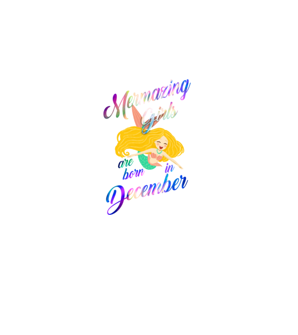 Mermazing girls are born december model negru pe tricou
