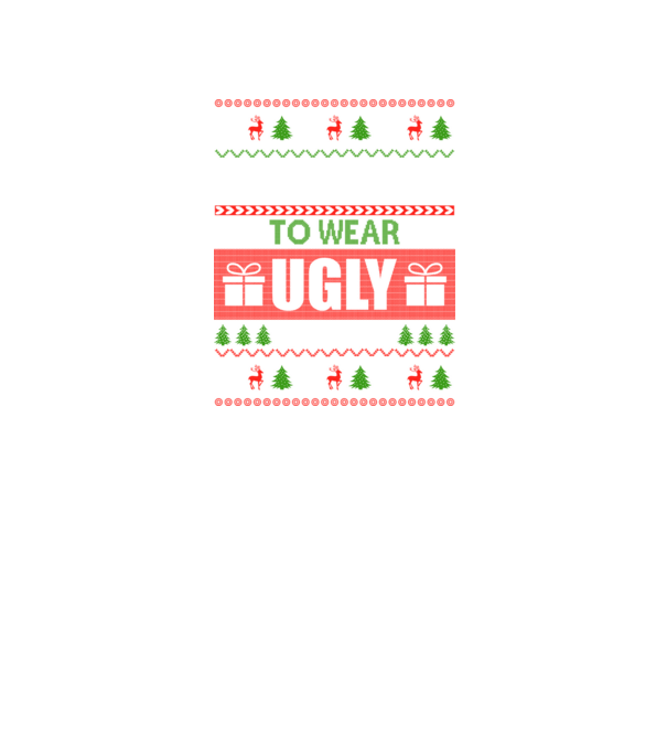Too Cute for ugly sweater model negru pe tricou