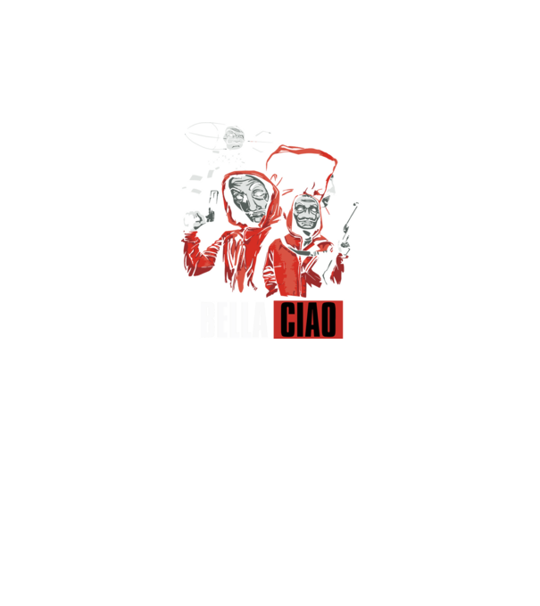 bella ciao money heist model negru pe tricou