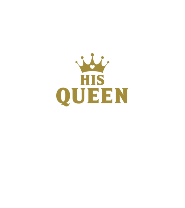 His Queen model negru pe tricou