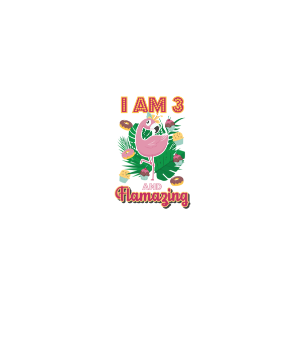 FLAMAZING Birthday 3 Years old model alb pe tricou