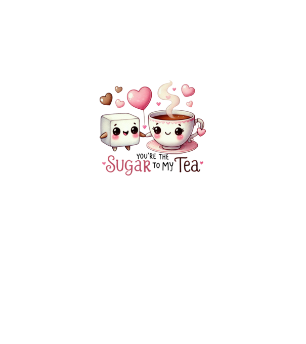 Sugar to my Tea model alb pe tricou