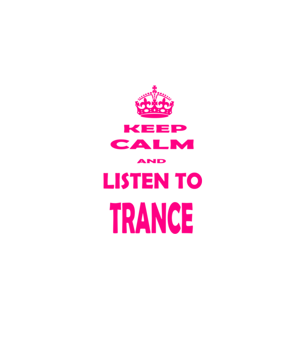 Keep Calm and Listen To Trance model negru pe tricou