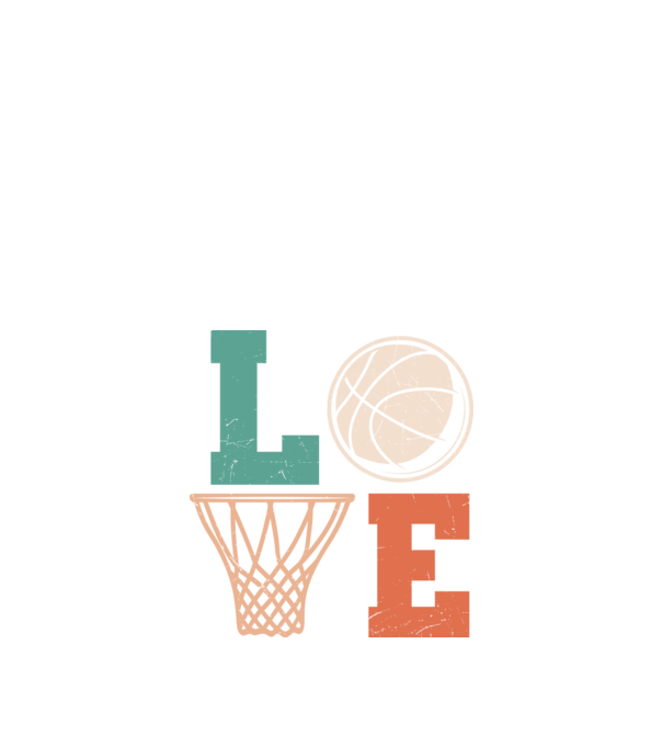 LOVE basketball model negru pe tricou