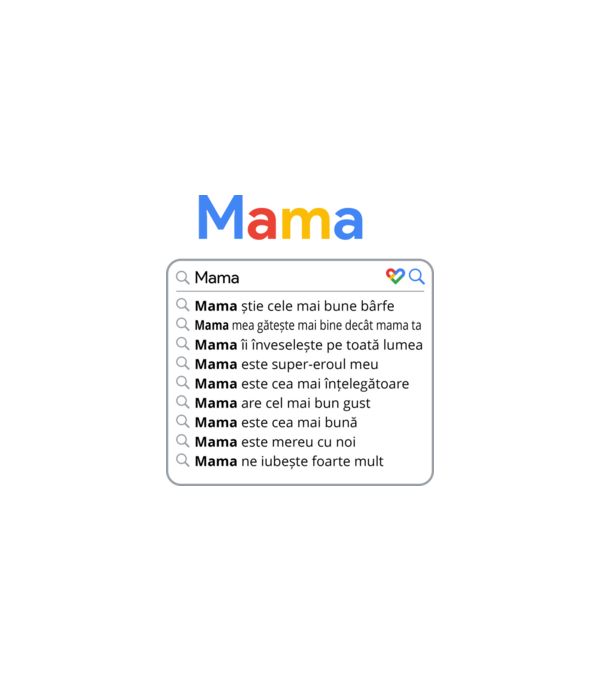 căutare Google Mama model negru pe tricou