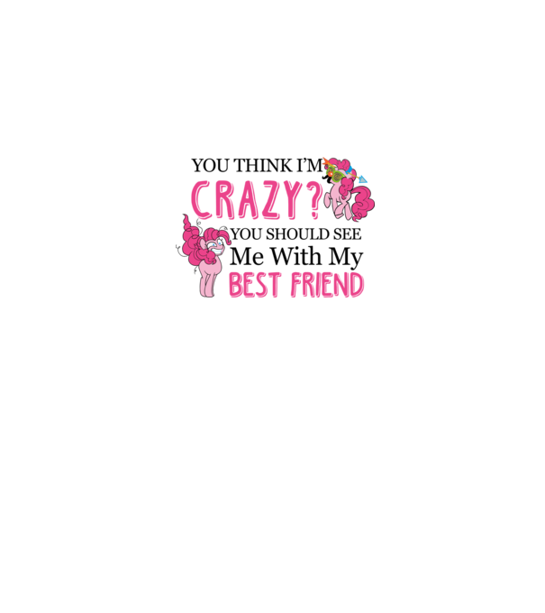 Crazy Friend Unicorn model alb pe tricou