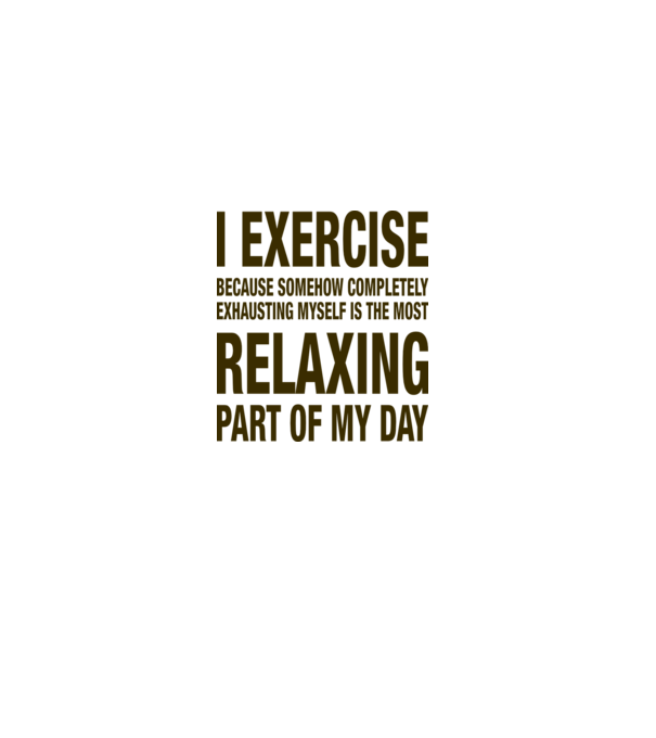 I exercise because model galben pe tricou
