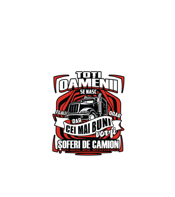 Toți oamenii șoferi de camion  model negru pe tricou