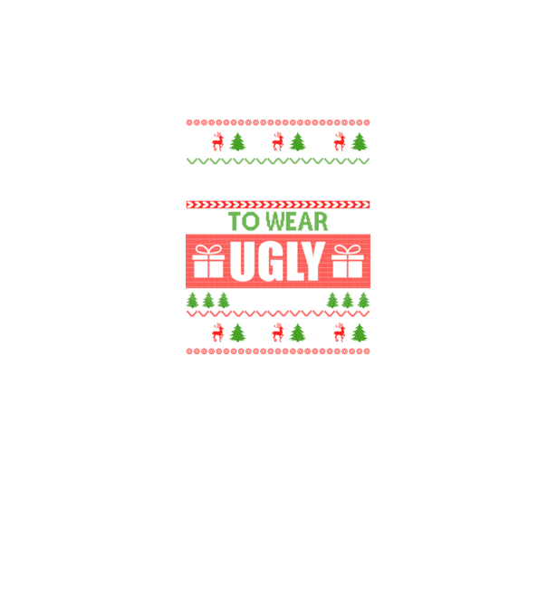 Too Cute for ugly sweater model negru pe tricou