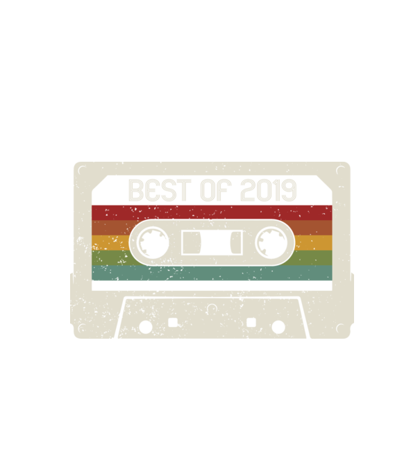 retro tape 2019 vintage model negru pe tricou