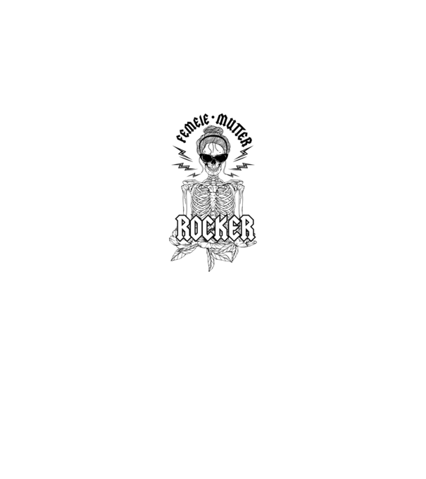femeie - mutter - rocker model alb pe tricou