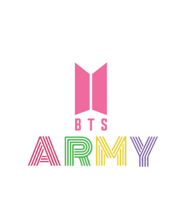 BTS ARMY model alb pe tricou