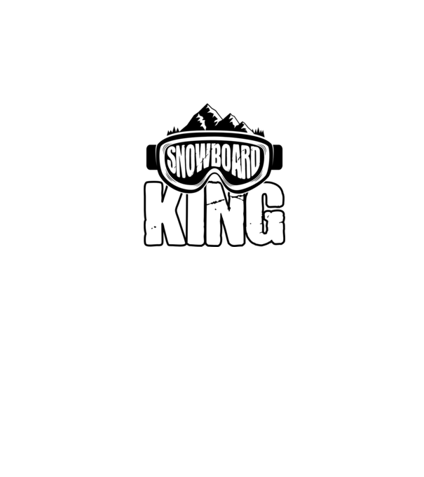 Snowboard king 01 model negru pe tricou