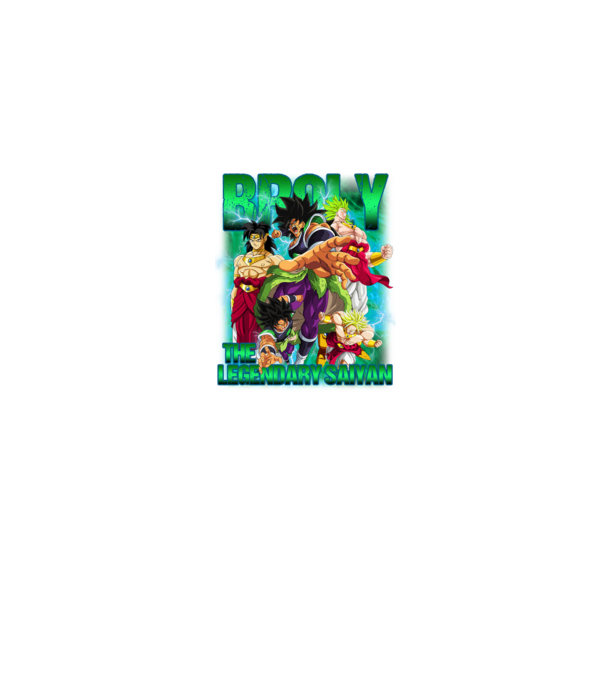 broly dragonball model albastru jeanși pe tricou