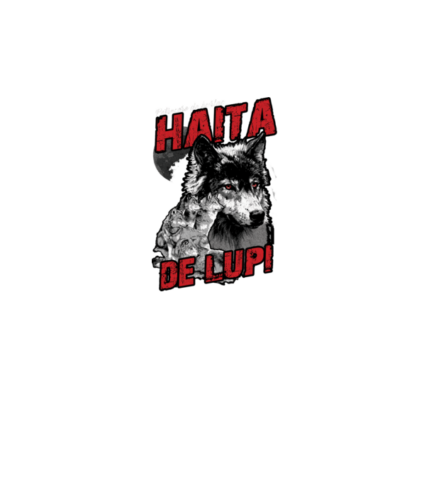 Petrecere de burlac - haită de lupi model negru pe tricou