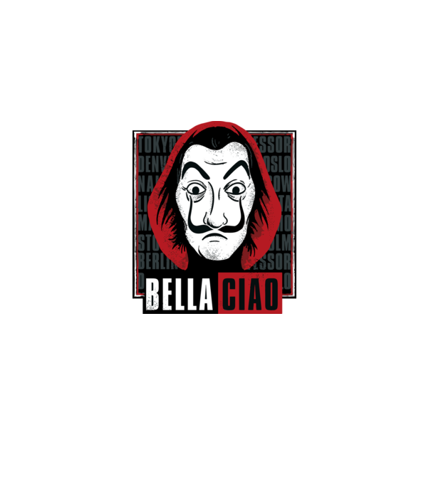 bella ciao dali model negru pe tricou