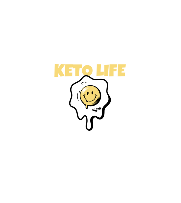 HAPPY KETO LIFE model negru pe tricou