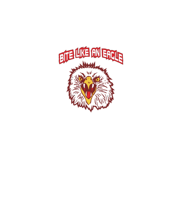 bite like an eagle cobra kai model negru pe tricou