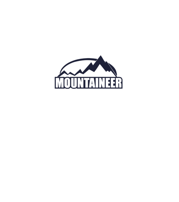mountaineer model alb pe tricou