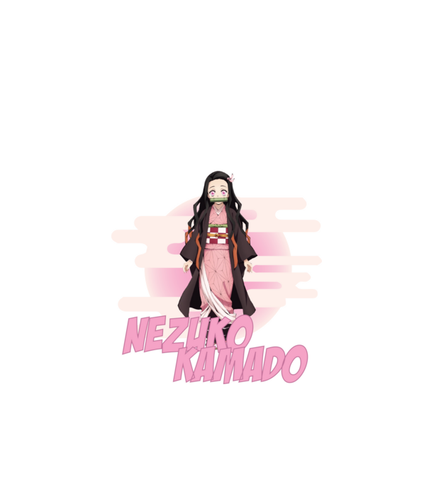 Demon Slayer  Nezuko model alb pe tricou