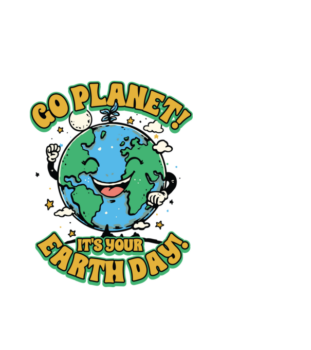 Go planet model alb pe tricou