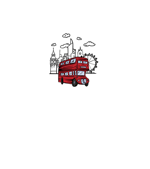 Autobuze model alb pe tricou