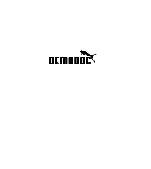 demodog logo black model gri pe tricou