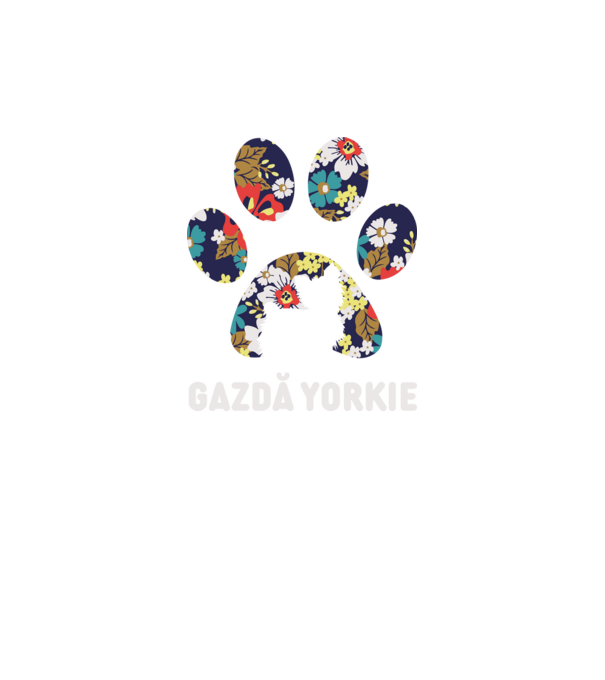 Gazdă Yorkie model negru pe tricou