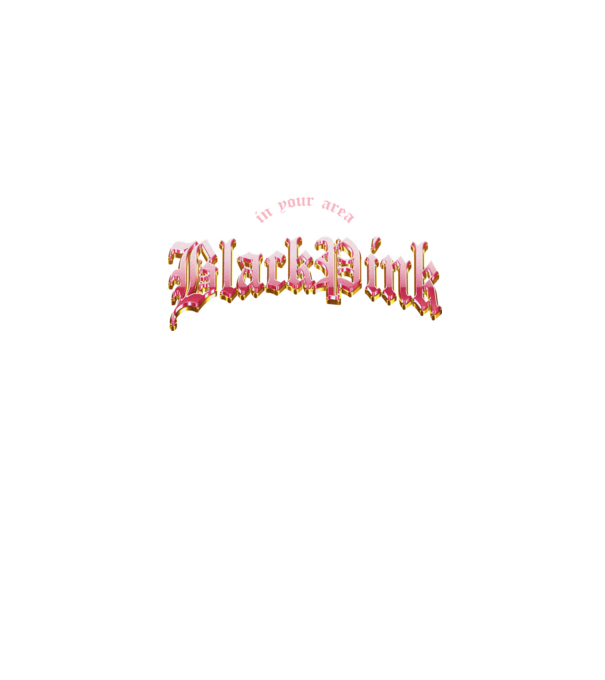 BLACPINK in your area model albastru jeanși pe tricou