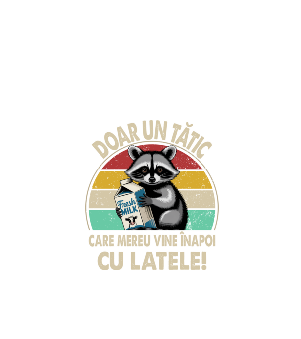 Retro Apa aki visszajött a tejjel RO model negru pe tricou