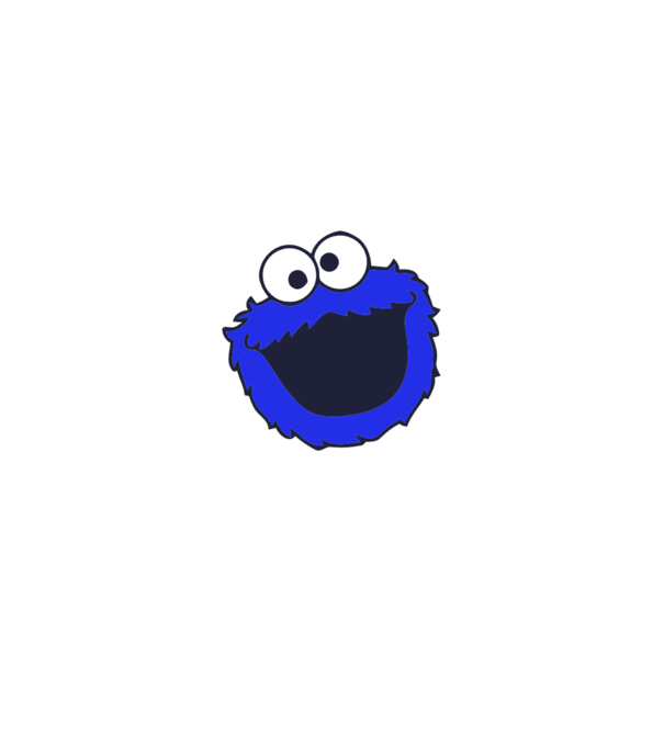 Cookie Monster Face model negru pe tricou