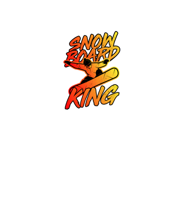 snowboard king model negru pe tricou