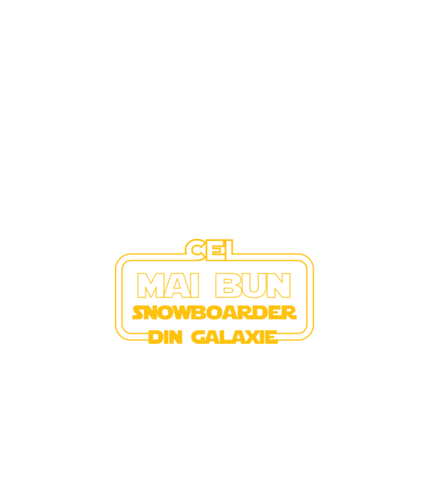 Cel mai bun snowboarder din galaxie model negru pe tricou