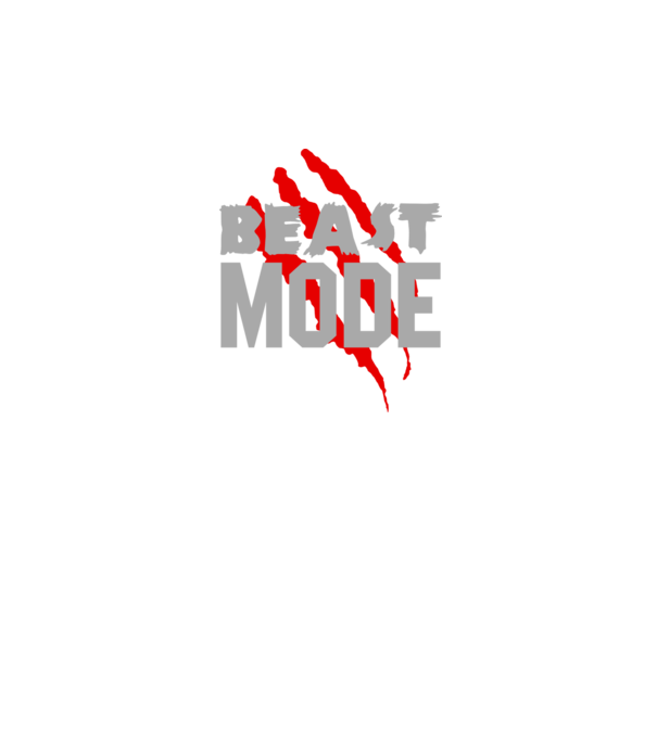 Beast mode model albastru închis pe tricou