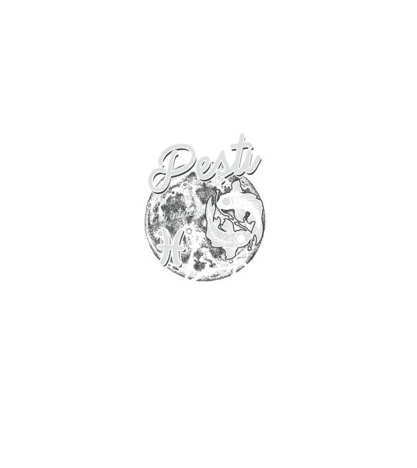 Zodiac bărbat PEȘTI retro model negru pe tricou