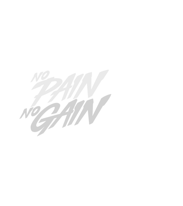 No Pain No Gain typography model alb pe tricou