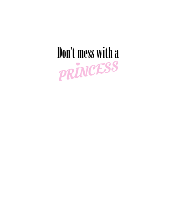 Princess model alb pe tricou