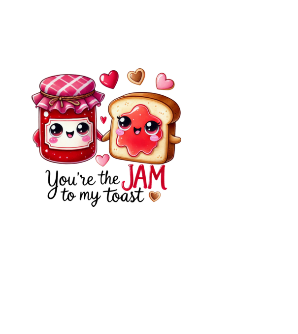Jam to my Toast model alb pe tricou