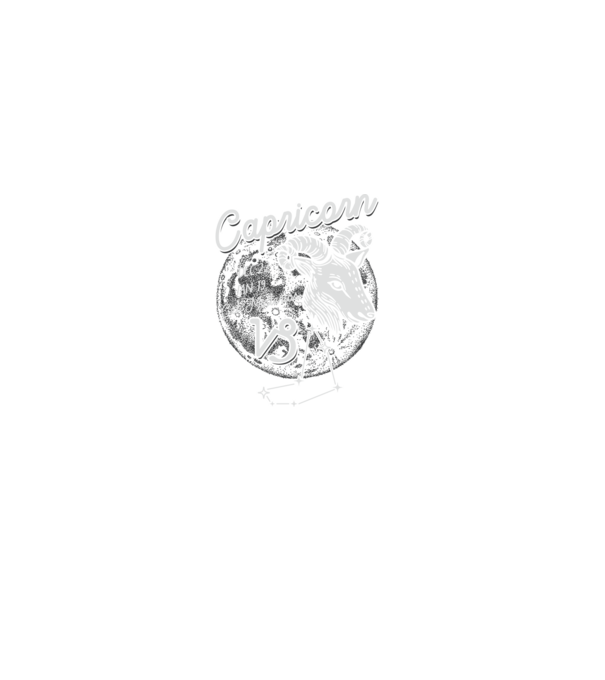 Zodiac bărbat CAPRICORN retro model negru pe tricou
