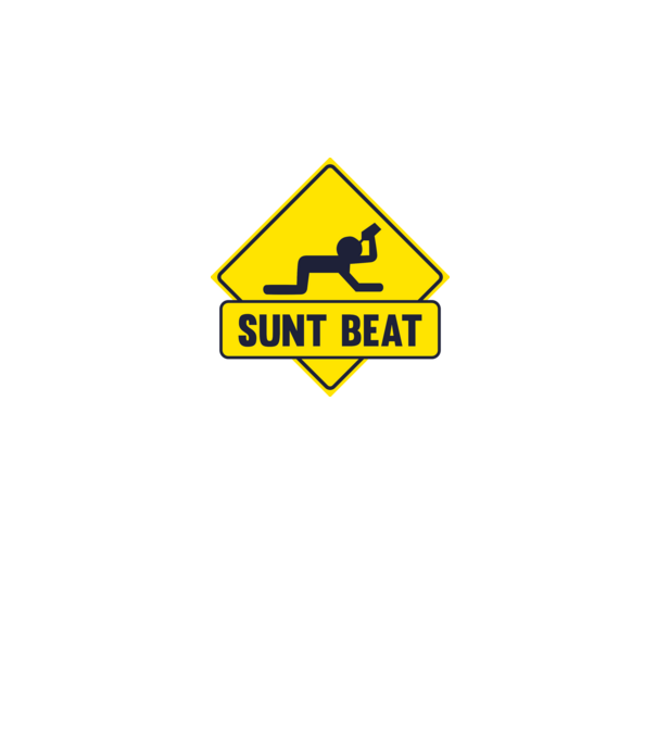 Sunt beat model alb pe tricou