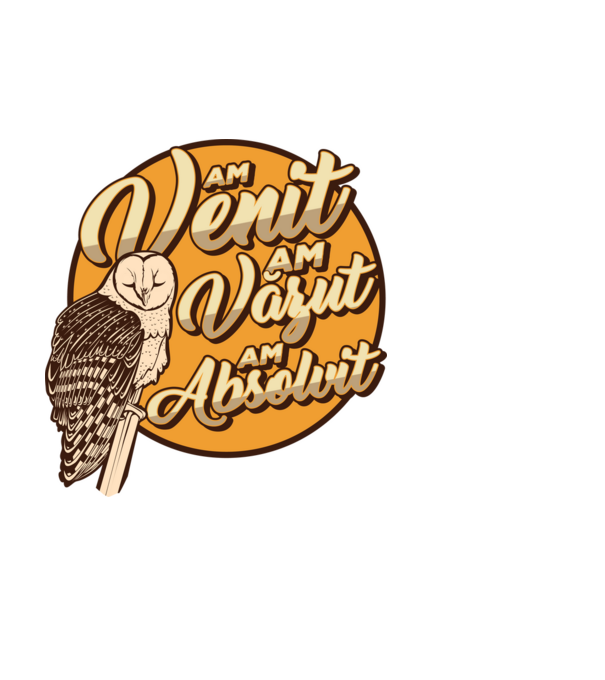 Absolvire model alb pe tricou