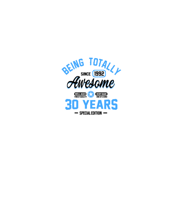 30 years of being totally awesome model roz deschis pe tricou