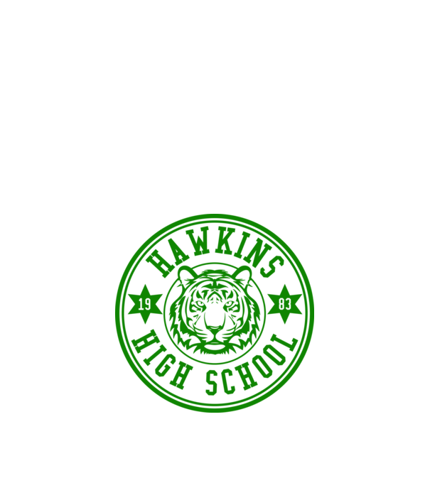 hawkins high school model alb pe tricou