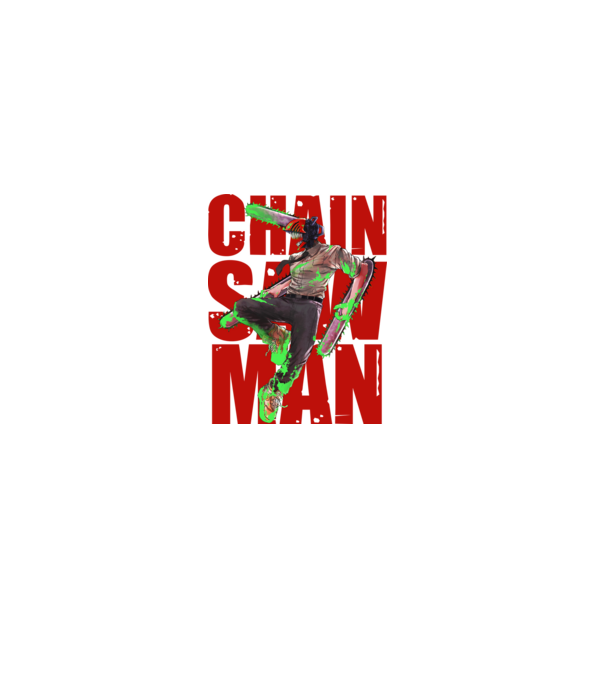 Denji chainsaw man concept model negru pe tricou