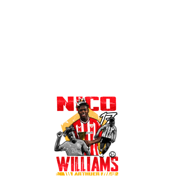 Nico Williams tribute model alb pe tricou
