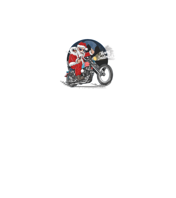 Santa Motocicletă Merry Christmas model gri pe tricou