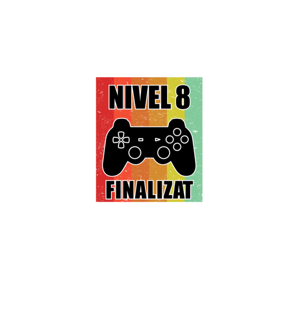 Nivel 8 finalizat model negru pe tricou